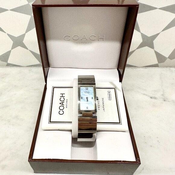 Coach Stainless Steel Watch Light Blue Mother of Pearl - Picture 2 of 8